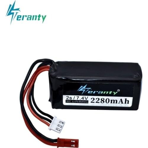 7.4V LiPo Battery For Wltoys V353 A949 A959 A969 A979 k929 Remote Control Cars 7.4v 2280mah Battery For RC Drones Helicopters