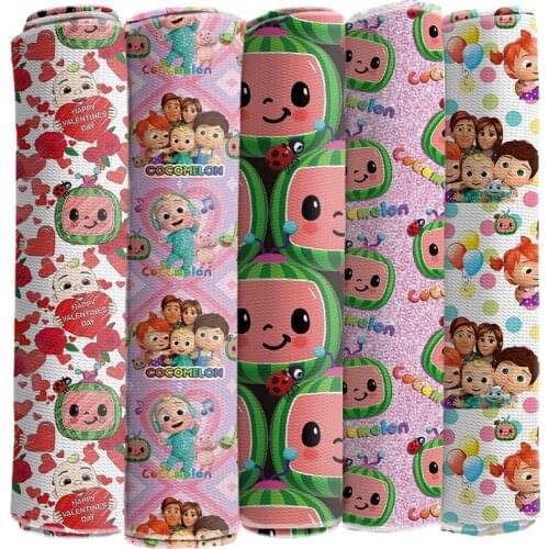 Cartoon Print Bullet Textured Liverpool Polyester Fabric Patchwork Tissue Kids Home Textile for Sewing Doll Fabric