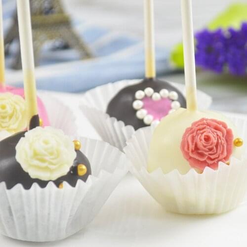 50pcs Baking tools Colorful Paper Lollipop Sticks Cake Pop Sticks Favor Supplies for Craft Project Decoration 15cmx3.5mm