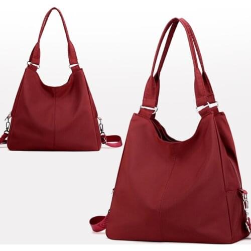 Nylon Waterproof Big Tote Bag for Women 2021 New Casual Messenger Shoulder Bag Ladies Large Capacity Shopping Travel Bag Handbag