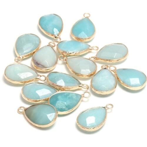 Natural Semi Precious Stone Pendant Drop For Jewelry Making DIY Necklace Bracelets 13x23mm [Package Sale]