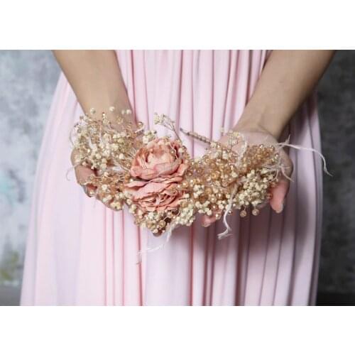 Luxury Handmade Wedding Crown Hair Jewelry Bridal Headpiece Crystal Tiaras Bride Party Crowns Wedding Hair Accessories