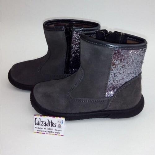 Boots for girl calf-leather suede gray, of Dobsons.com