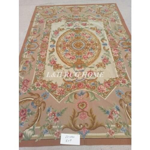 Free shipping 10K 6'x9' Handmade carpets needlepoint woolen rugs handmade for home decoration