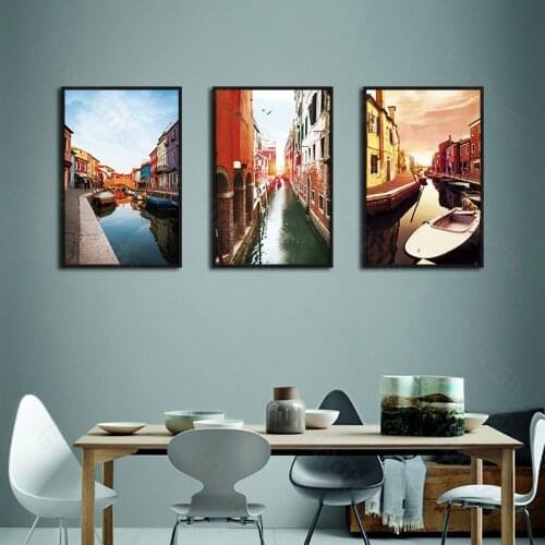 Modern Decoration Home Mural Sofa Background Wall Water Town Bedroom Restaurant Corridor Porch Canvas Hanging Painting
