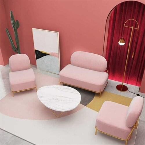 Modern Minimalist Clothing Store Nail Shop Beauty Salon Small Apartment Reception Sofa