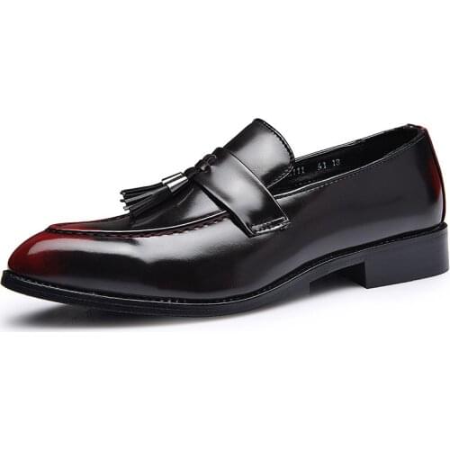 Fashion Party Shoes Men Business Shoes Soft Leather Mens Causal Shoes Flat Brand Male Footwear KA3813