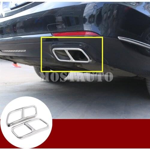 For Benz S Class W221 W222 Rear Exhaust Muffler Tail Pipe Cover Trim 2010-2018 2pcs Car Accessories Interior Car Decor Car Trim