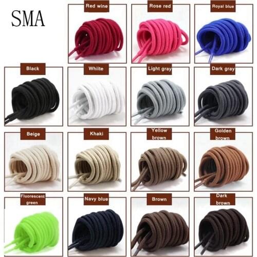 1 Pair Classic Solid Round Shoelaces Durable Polyester Shoe laces Boot Laces Sneaker Shoelace 21 Colors 70cm 90cm 120cm 150cm