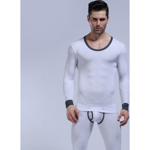 2020 Winter Men Warm Long Johns Set Sexy Fashion Thermal Underwear Set High Quality Cotton Modal Long Johns for Man Low Waist