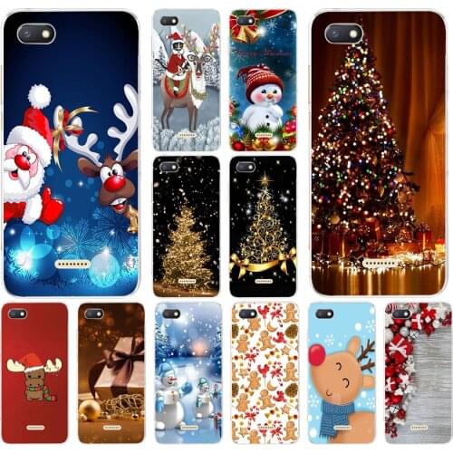 33AS Christmas and New Year Soft Silicone Tpu Cover phone Case for Xiaomi Redmi 6 6A Pro Note 6 Pro
