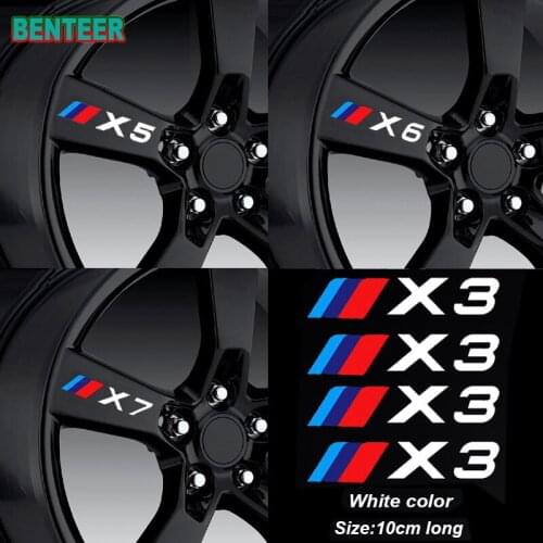 4pcs M performance Car Wheel sticker For Bmw X1 X2 X3 X4 X5 X6 X7 series