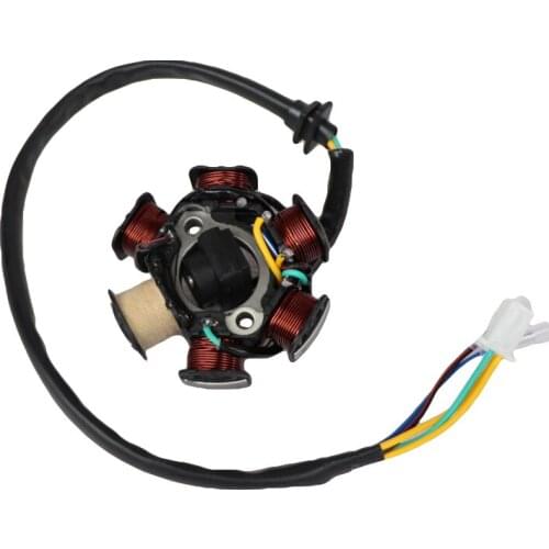 6 Poles 5 Wires Half-wave Ignition Magneto Stator For Gy6 50cc 70cc 90cc 110cc 125cc ATV Quad Pocket Bike
