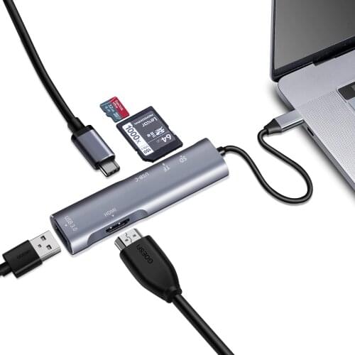 USB C/Thunderbolt 3 to HDMI 4k Adapter OTG Card Reader Power Delivery for Macbook/Macbook pro/Macbook Air 2018/new ipad pro