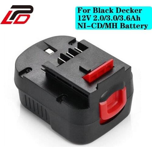 For Black&Decker 12V 2 3 3.6Ah power tool battery A12,A12-XJ,A12EX,FS120B,FSB12,HPB12 D12PSK,BDBN1202,BDG1200K,BDGL12K batterie