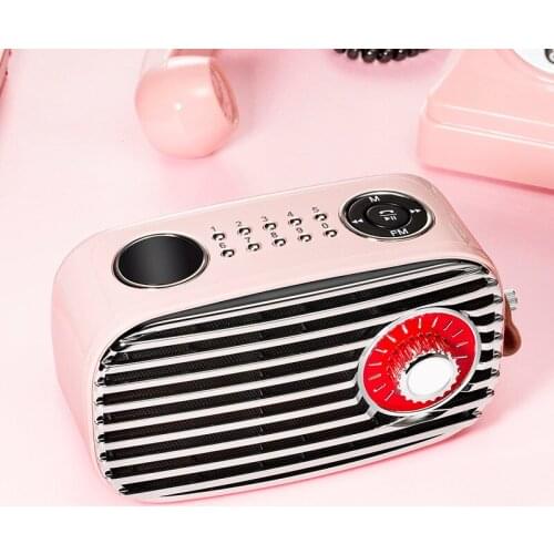Bluetooth Speaker Cute Cartoon Net Red Creative Small Stereo Retro Radio Mobile Phone Portable Subwoofer 3D Surround Home