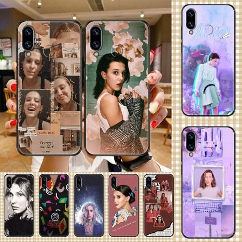 Millie Bobby Brown Stranger Things Phone case For Huawei Honor 6 7 8 9 10 10i 20 A C X Lite Pro Play black trend shell 3D Etui