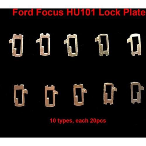 CHKJ 200PCS/Lot HU101 Car Lock Reed Plate For Ford Focus Fiesta Ecosport Locksmith Tool Car Lock Repair Kit Accessories Supplies
