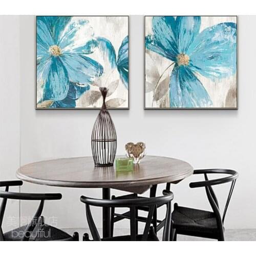 EECAMAIL Nordic 5D Diamond Painting Full Of Diamonds Embroidered Abstract Flowers Simple Modern Bedroom Hanging Paintin Home Dec