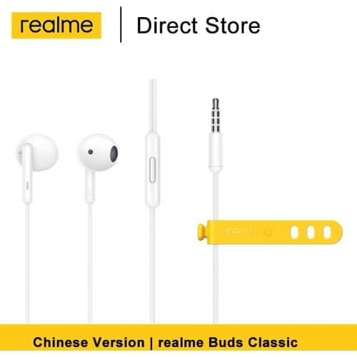Realme Buds Classic Earphone In-Ear Wired Music built-in Microphone 3.5mm type C Earbuds Headset For Smartphone Realme 7 7 pro