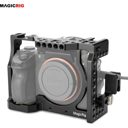 MAGICRIG Camera Cage with HDMI-Compatible Cable Clamp for A7RIII /A7RII /A7SII /A7MII /A7III /A7II Camera