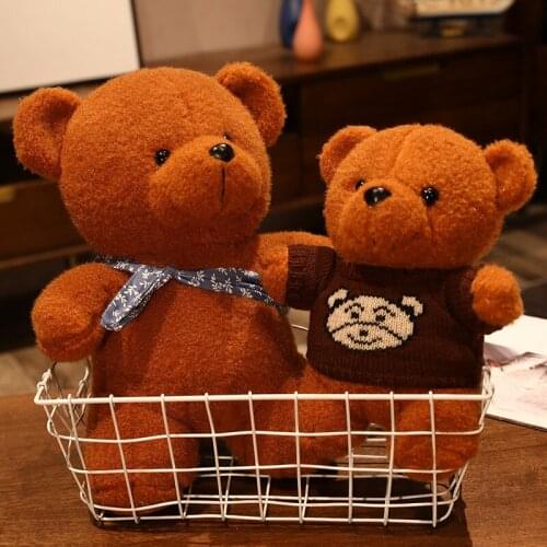 Creative cute bear stuffed bear plush doll kawaii bear plush doll home office decoration holiday gift comfort doll