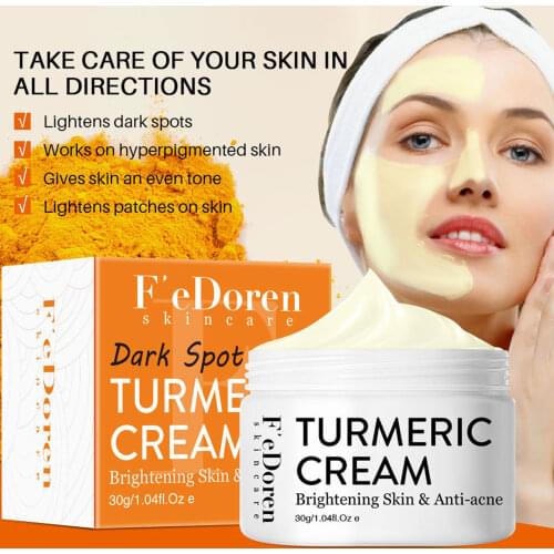 Turmeric Face Cream Repair Pigmentation Dark Spot Acne Scar Lightening skin Moisturizer Whitening Against Wrinkle Skin Care