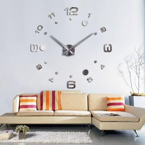 Fashion Diy 3d Wall Clock Design Acrylic Mirror Clocks Europe Stickers Large Decorative Mounted House Clock On The Wall