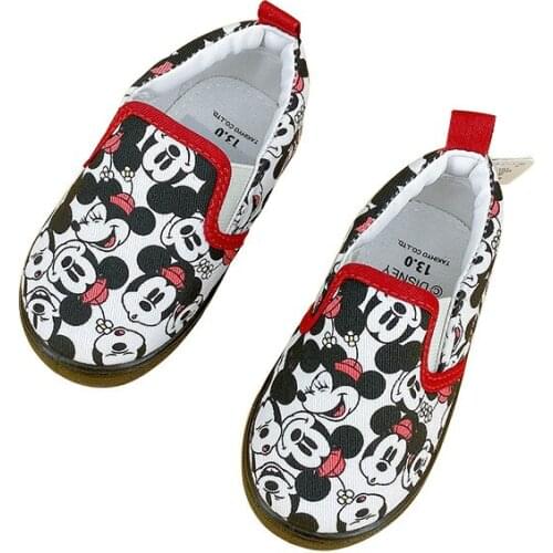 Disney cartoon Mickey pedal soft-soled canvas shoes cute childrens casual shoes student low-top canvas shoes
