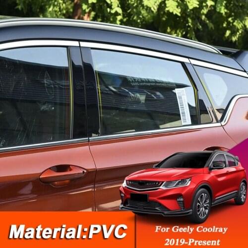 Windows Sticker For Geely Coolray 2019-Present Car Styling Car Window Trim Sticker Middle Column Sticker External Accessories