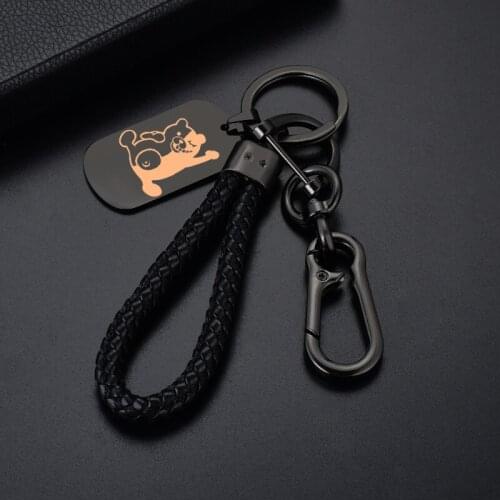 New Game Danganronpa Monokuma Balck White Bear Cosplay Keychain Metal Nameplate Pendant Key Chain Key Ring Toy Props Accessories
