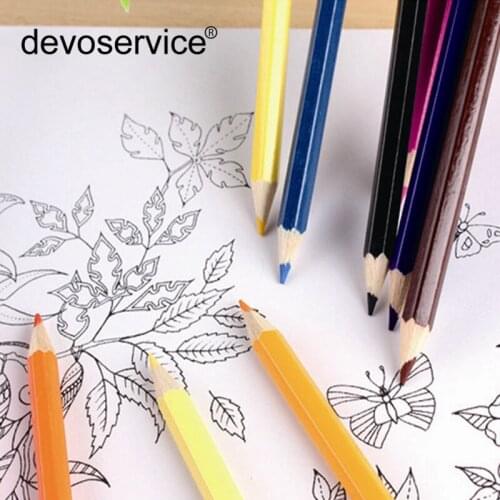 New 24 Colors/Set Pencil Safe Non-toxic Pencil Set For Art Supplies Painting Colorful Pencils Student Supplies Natural Wooden