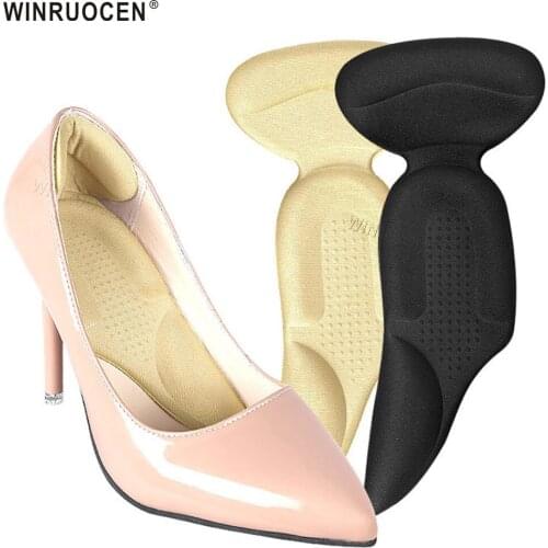 Orthopedic Insole sponge Heel Liner Grips Arch Support for Women High Heels T-Shape Non Slip Foot Heel Protector Shoe Insole Pad