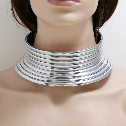 LZHLQ African Style Female Punk Collars Bohemian Chunky Necklace For Women Boho Jewelry