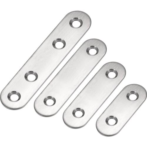 Uxcell Flat Straight Brace Repair Plate Bracket Connector (37x16mm 12pcs, 47x16mm 6pcs, 57x16mm 6pcs, 77x16mm 4pcs)