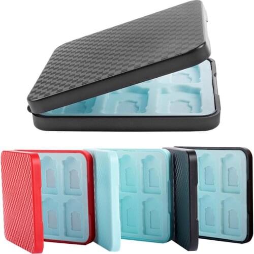 12 Slots Silicone Cassette Box Durable Space Saving Game Card Box Card Storage Case Mini Tool Element Packing