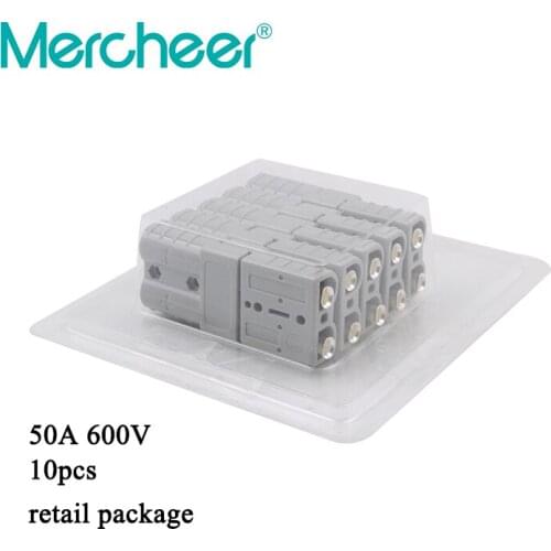 10pcs/lot Power Connectors Dual-pole Quick Connector SH50 Electric Car Battery Plug UPS Terminal 50A AC/DC600V
