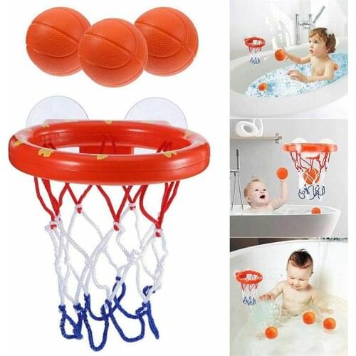 Bathroom Boy Water Toys Bathtub Shooting Basketball Hoop with 3 Balls interactive Baby Bath Set toys for kids 2 to 4 years old