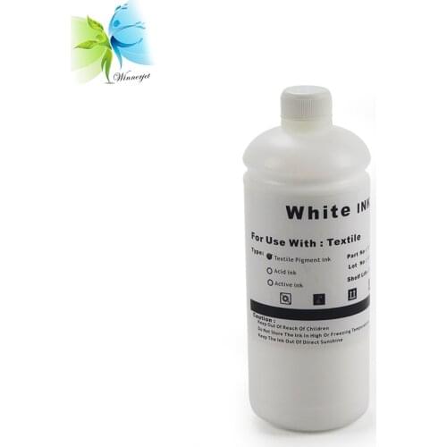 Winnerjet 1000ml/bottle White DTG Textile ink for Epson R1800 R1900 R2000 R3000 printer