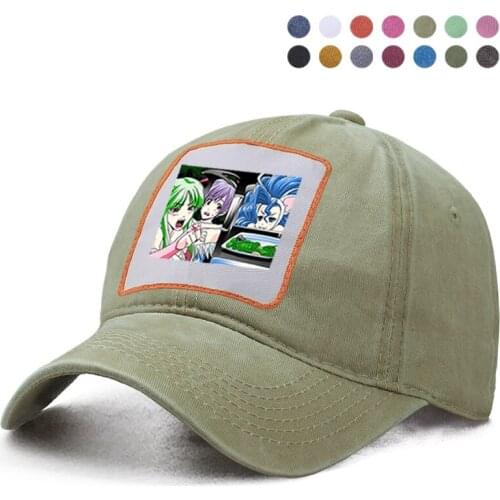 Japan Anime Japanese Girl Baseball Cap Dad Trucker Snapback Solid Hat Woman Berets Ponytail Caps Boinas Casquette Gorras Hats