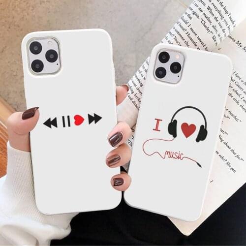 Music violin notes funny Phone Case White Candy Color for iPhone 11 12 mini pro XS MAX 8 7 6 6S Plus X SE 2020 XR