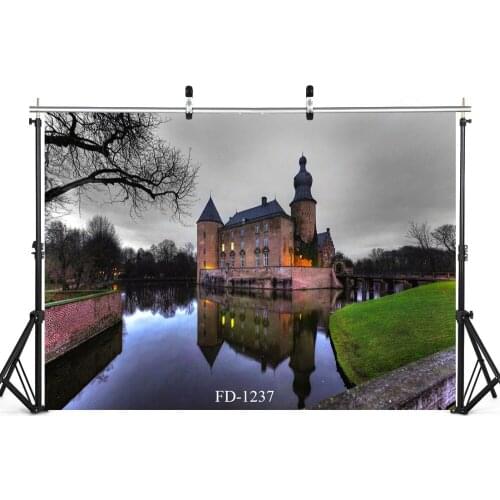 Castle Lake Photography Backdrop for Photo Shoot Props Wedding Child Baby Shower Kids Vinyl Cloth Photo Background Photo Studio