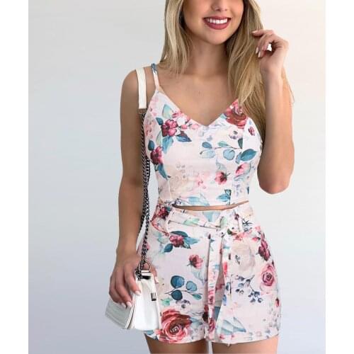 Shoulder Club Wear Women Two Piece Set Casual Bandage Biker Shorts SetWomens 2 Piece Sets 2021 New Arrival Summer Off The