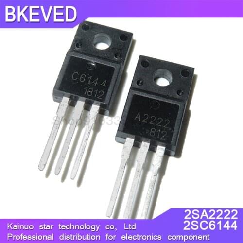 10pcs 2SA2222 2SC6144 TO-220F 5pairs 5pcs A2222 + 5pcs C6144 TO-220