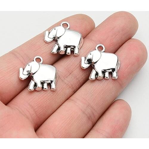 15pcs/lot--17x31mm,Animals Zoo Wild Elephant Chams ,Antique Silver Plated Pendant,DIY Jewellery Making Finding Supplies