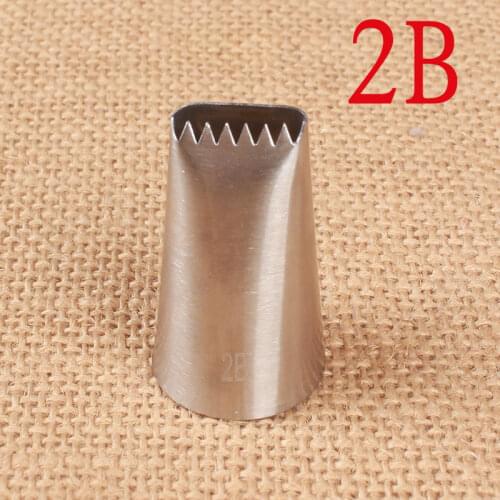 2B# Single-Sided Serrated Woven Basket for Flower Arranging Decorating Mouth Stainless Steel Baking DIY Cream Cake Tool