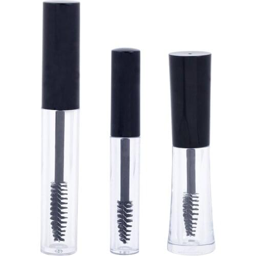 5pcs 1ml 2ml 3ml Empty Black Eyelashes Tubes Liquid Bottle Refillable Tubes Mascara Cream Vial/Container Makeup Tool Accessories