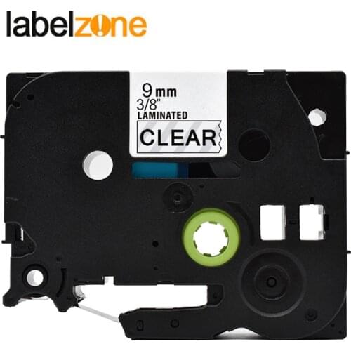 9mm Black on Clear Tze121 Laminated Label Tape Compatible Brother p-touch label printers Tze-121 Tze 121 tz121 tz-121 tze tapes
