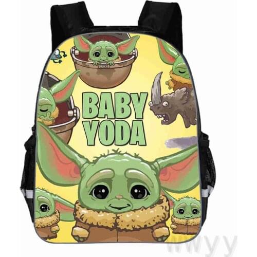 Disney The Mandalorian Baby Yoda Backpack Boba Fett Cosplay Props Unisex Schoolbag Star Wars Mandalorian Bag Yoda Boba Fett