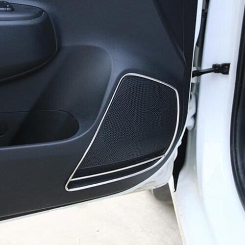 For Kia Rio 4 X-line 2018 2019 Stainless Steel Car Side Door Speaker Cover Trim Sticker Molding Garnish Styling Accessories